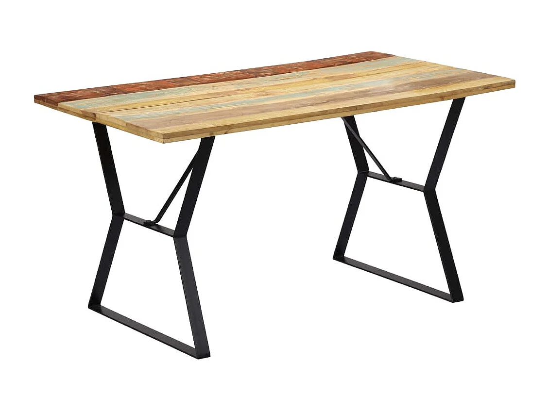 Table à manger 140x80x76 cm Bois de récupération massif