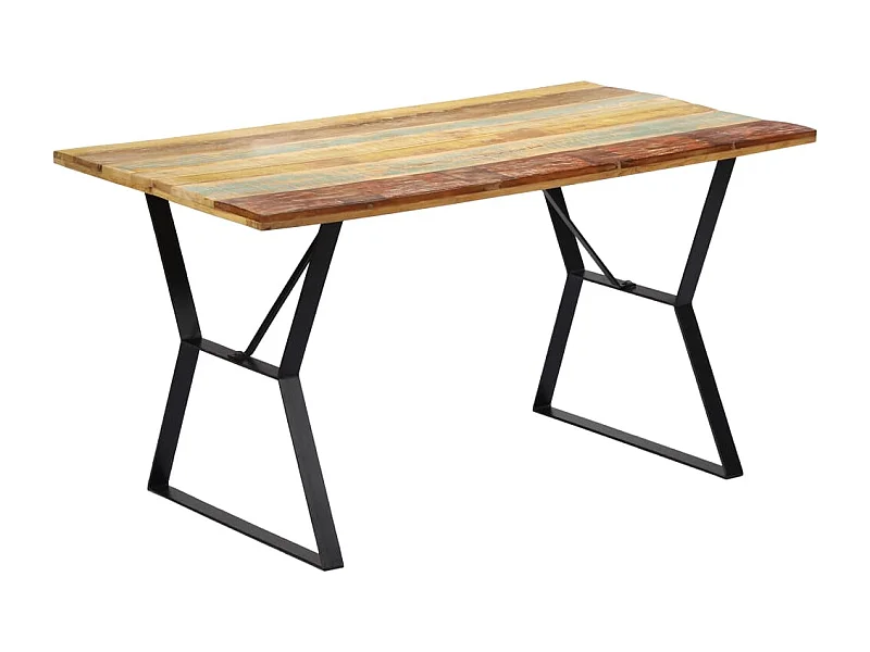 Tavolo da Pranzo 140x80x76 cm in Legno Massello di Recupero