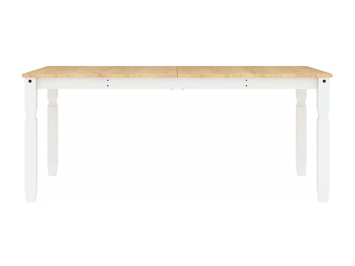 Mesa de jantar Corona 180x90x75 cm madeira pinho maciça branco