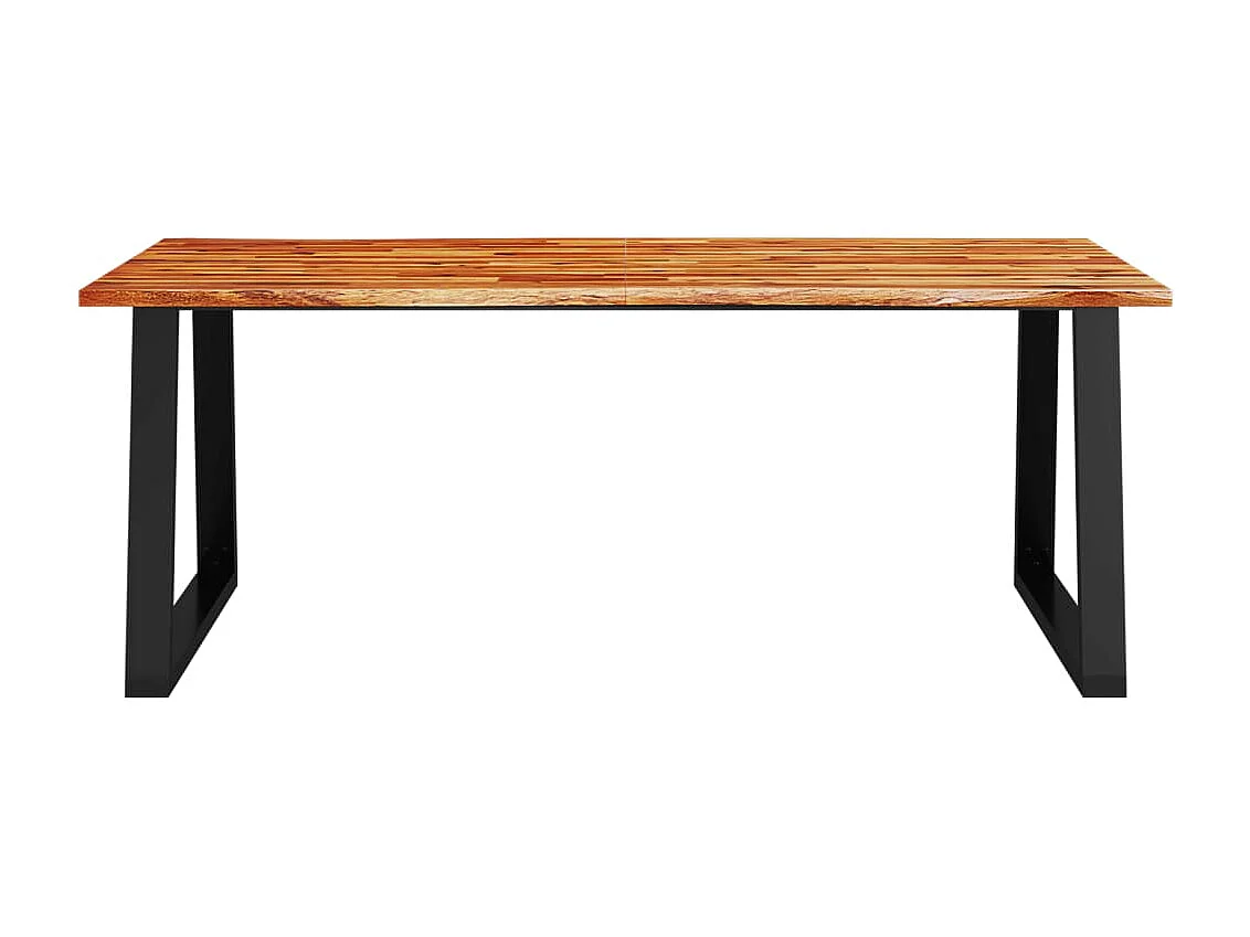 Mesa de jantar c/ bordas vivas 200x90x75 cm acácia maciça