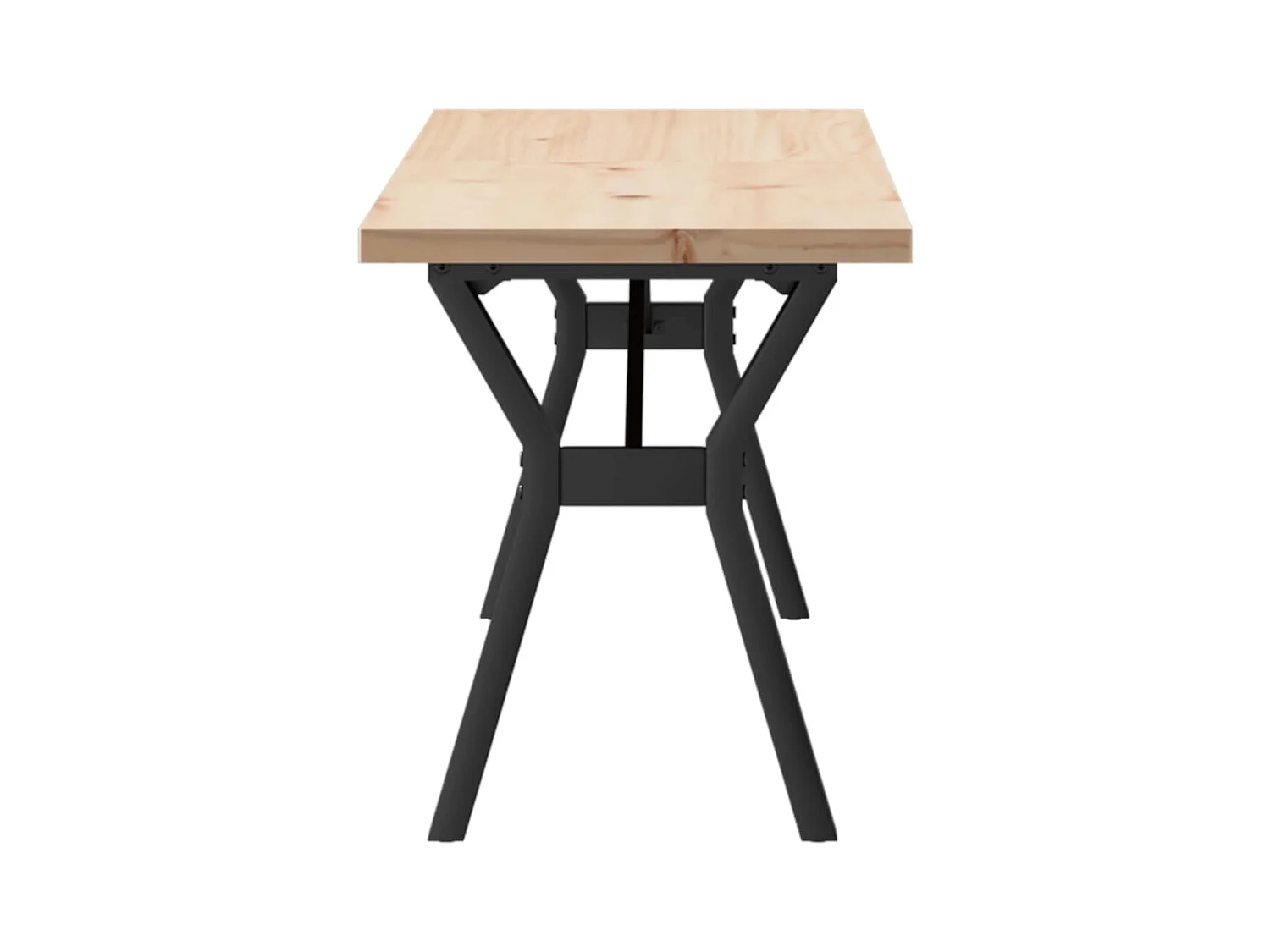 Salontafel Y-frame 160x40x45,5 cm grenenhout en gietijzer