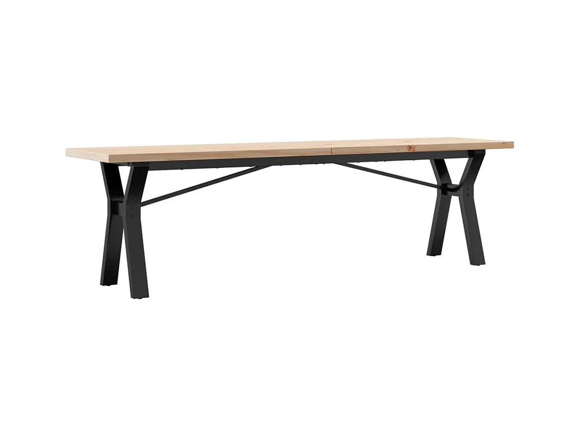 Salontafel Y-frame 160x40x45,5 cm grenenhout en gietijzer