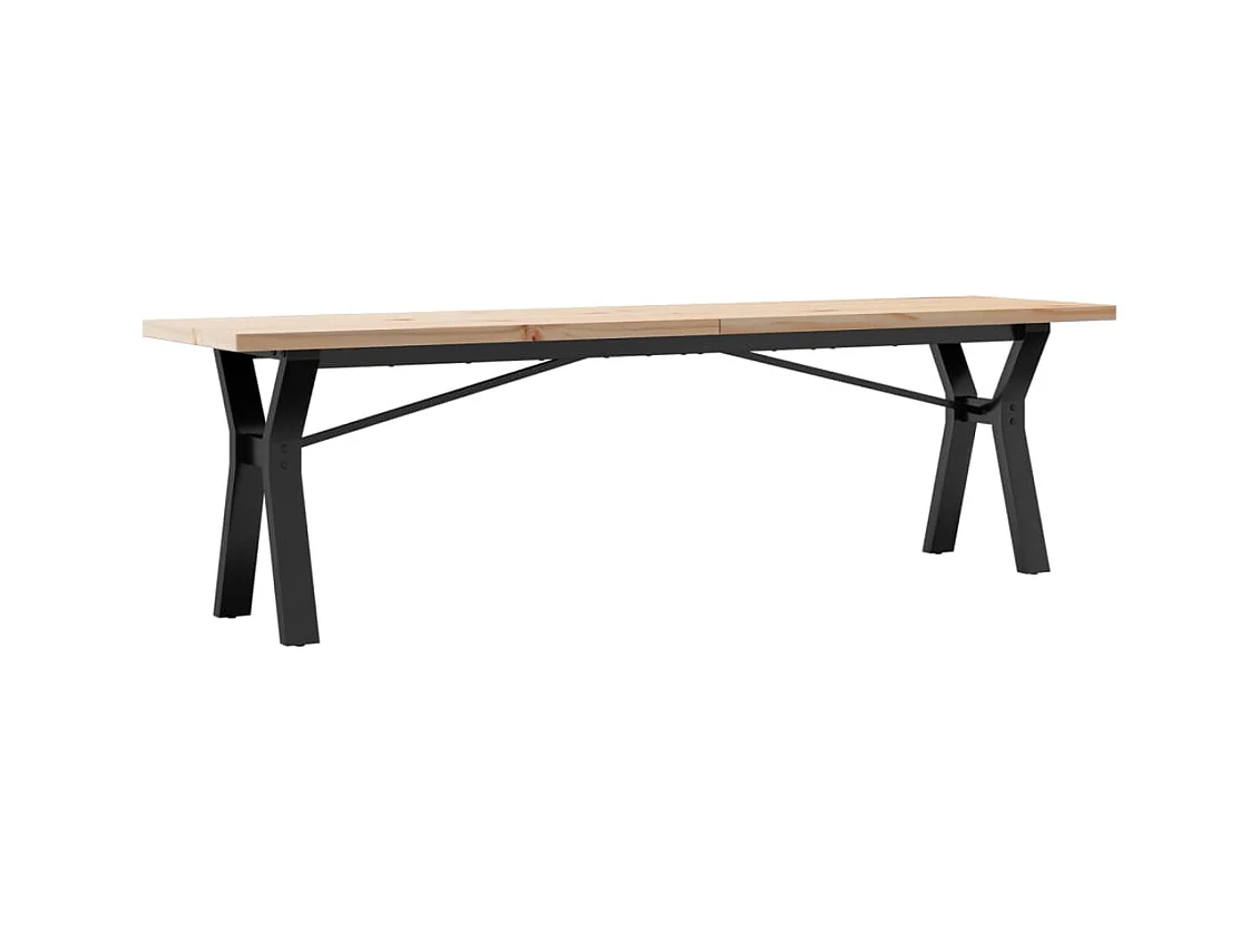 Salontafel Y-frame 160x40x45,5 cm grenenhout en gietijzer