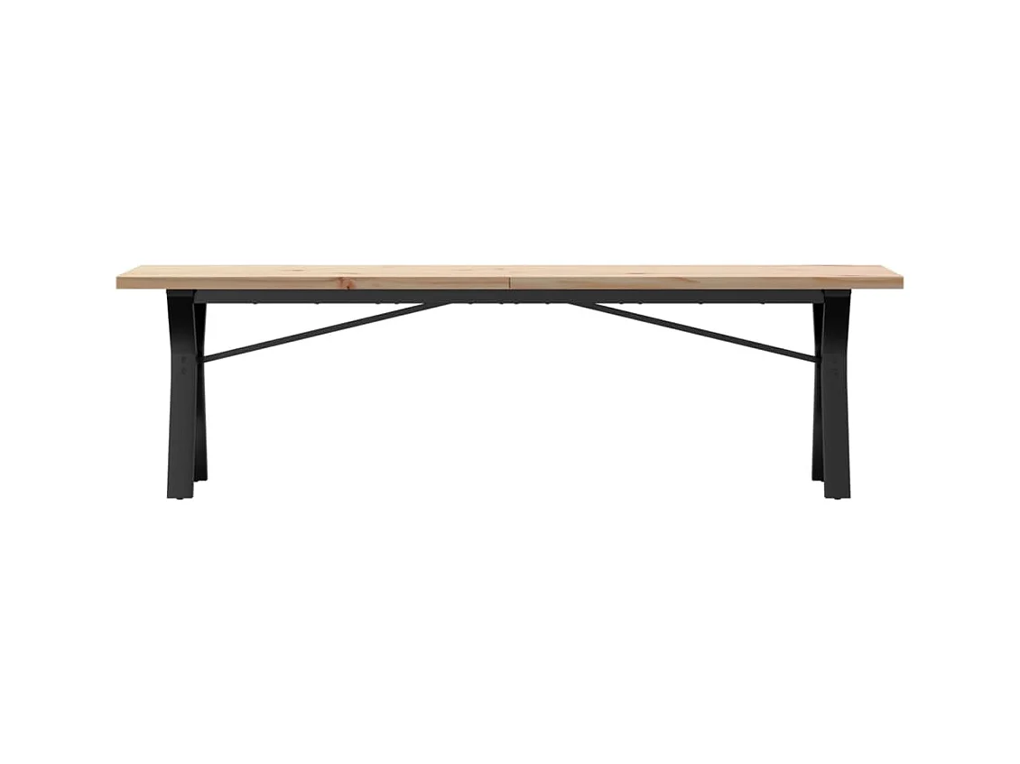 Salontafel Y-frame 160x40x45,5 cm grenenhout en gietijzer