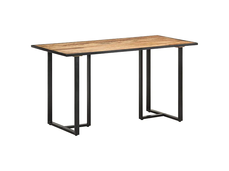 Tavolo da Pranzo 140 cm in Legno di Mango Grezzo