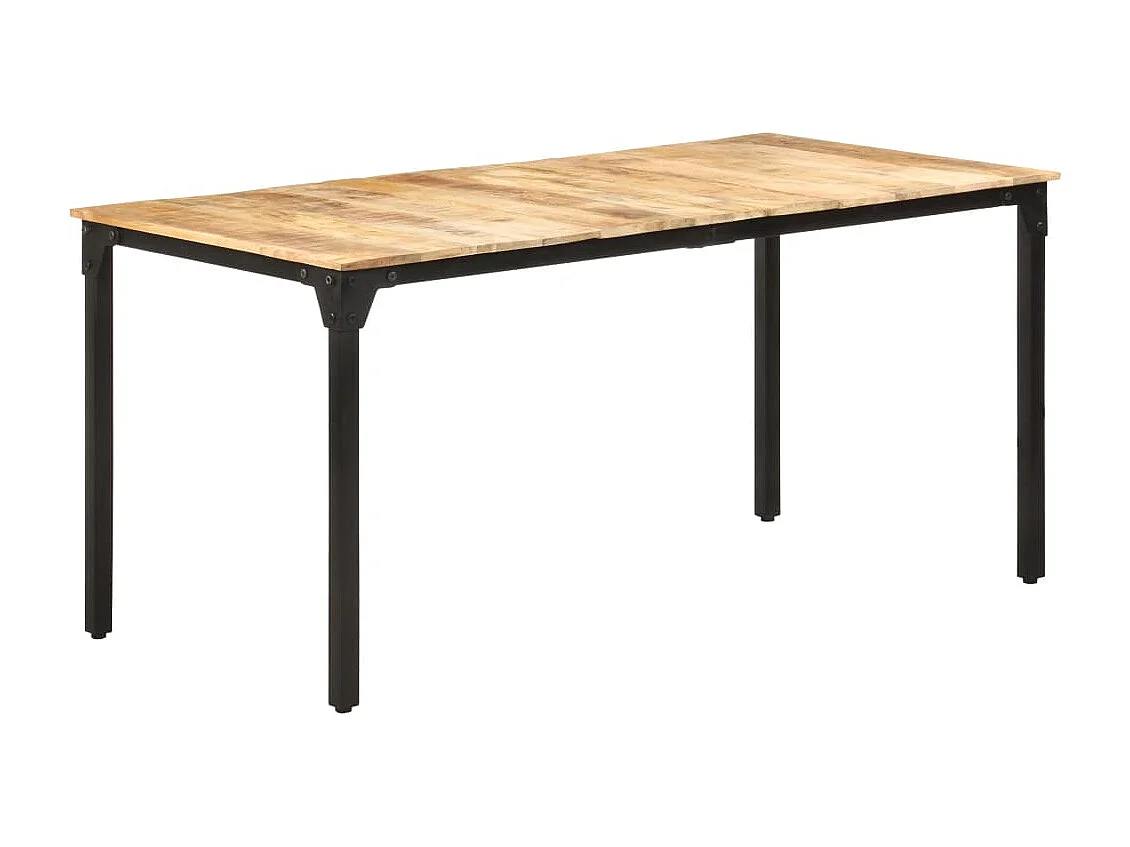 Tavolo da Pranzo 160x80x76 cm in Legno di Mango Grezzo