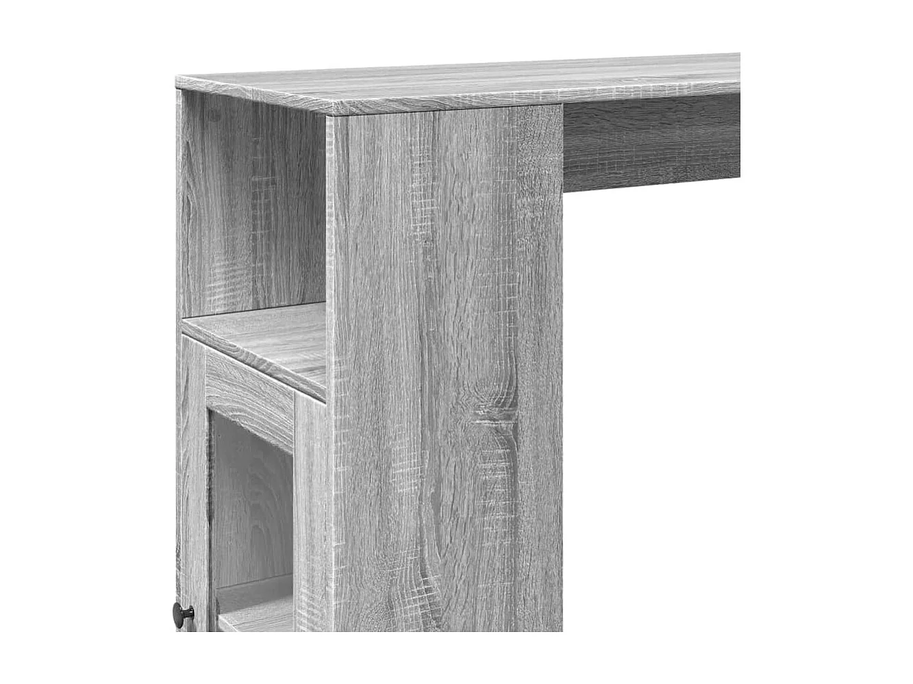 Bartafel met rekken 101x40x103,5 cm bewerkt hout grijs sonoma