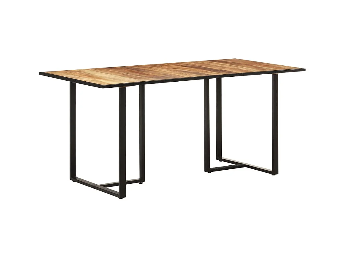 Mesa de comedor madera de mango rugosa 160 cm