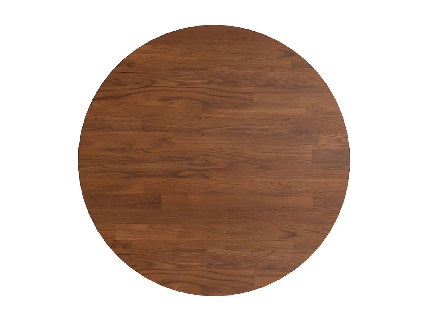 Table de bar marron foncé Ø60x89,5 cm bois massif de chêne