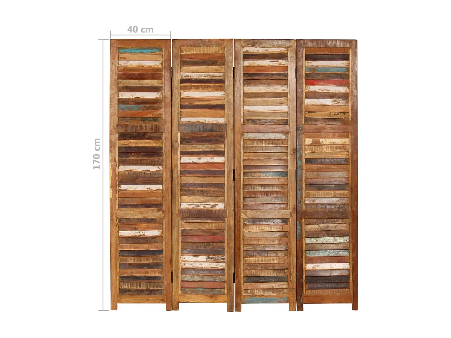 Cloison de séparation Bois de récupération massif 170 cm