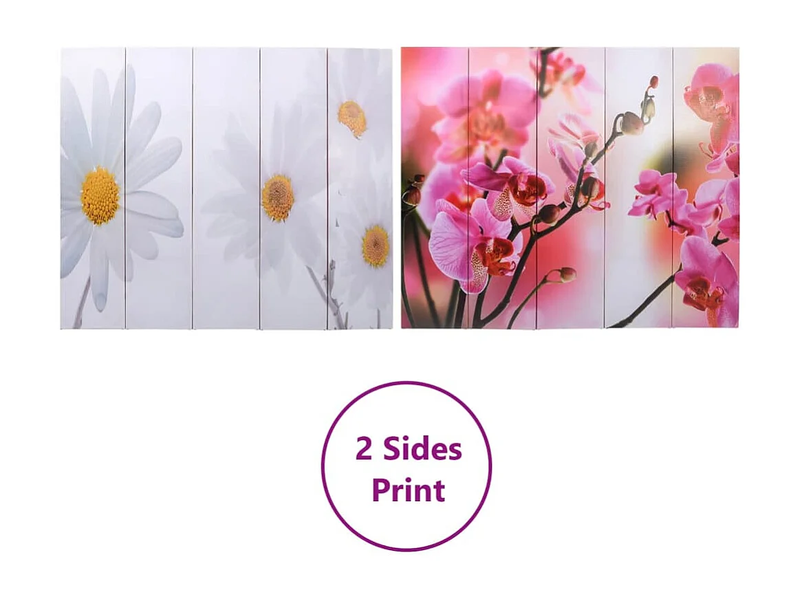 Cloison de séparation pliable 200 x 170 cm Fleur