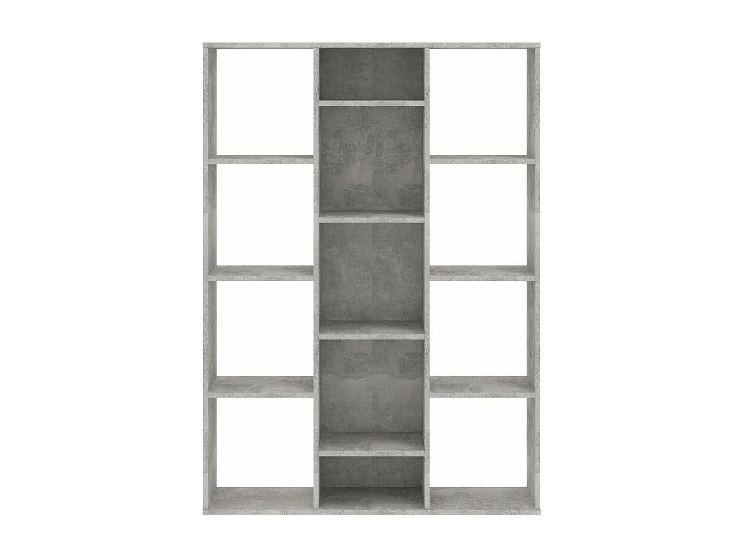 Séparateur de pièce/Bibliothèque Gris béton Bois d’ingénierie