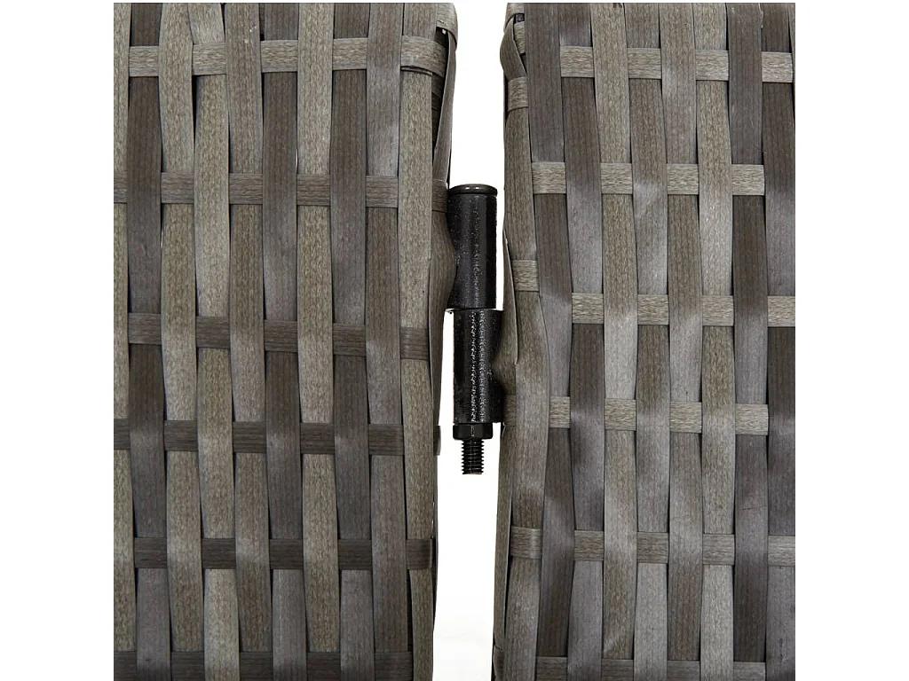 Tabique de resina tejida gris de 5 paneles