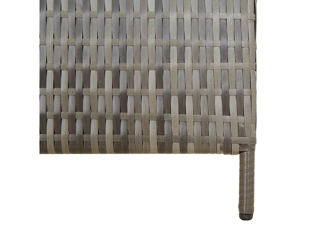 Tabique de resina tejida gris de 5 paneles