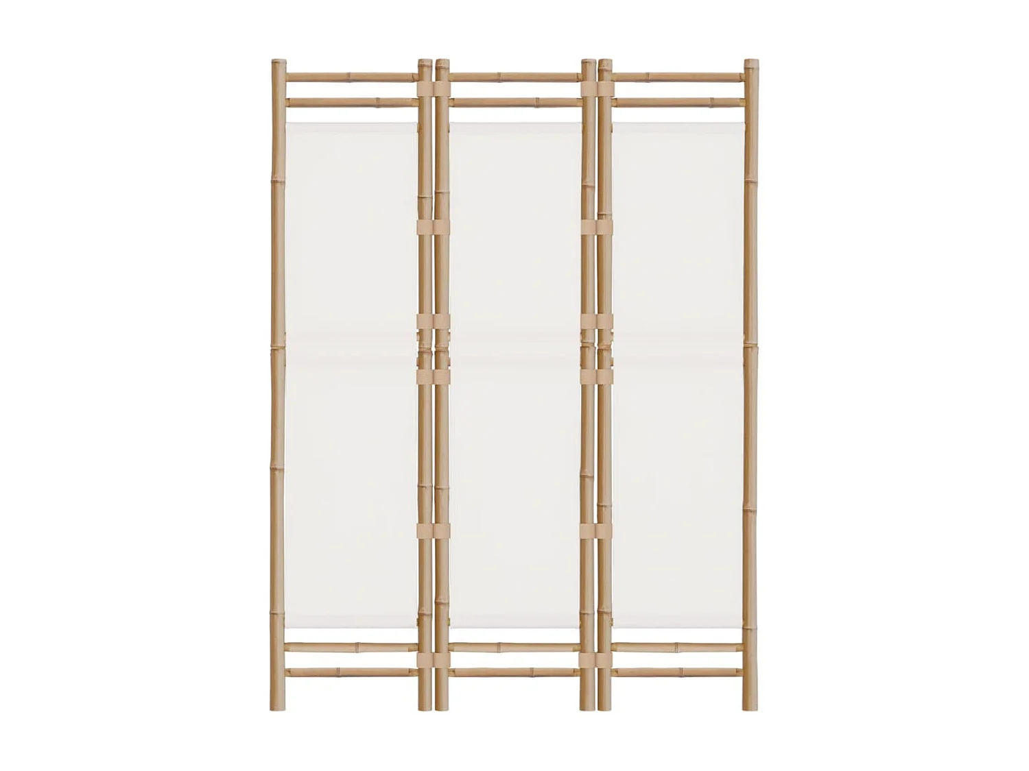 Tabique plegable 3 paneles 120 cm Bambú y lona