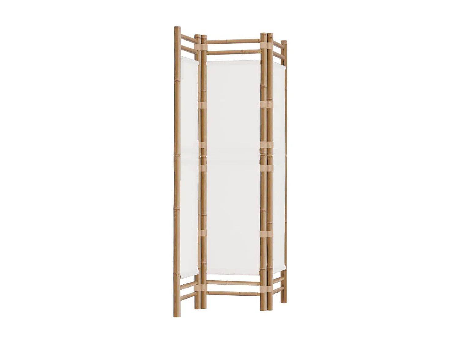 Divisória dobrável 3 painéis 120 cm Bambu e lona