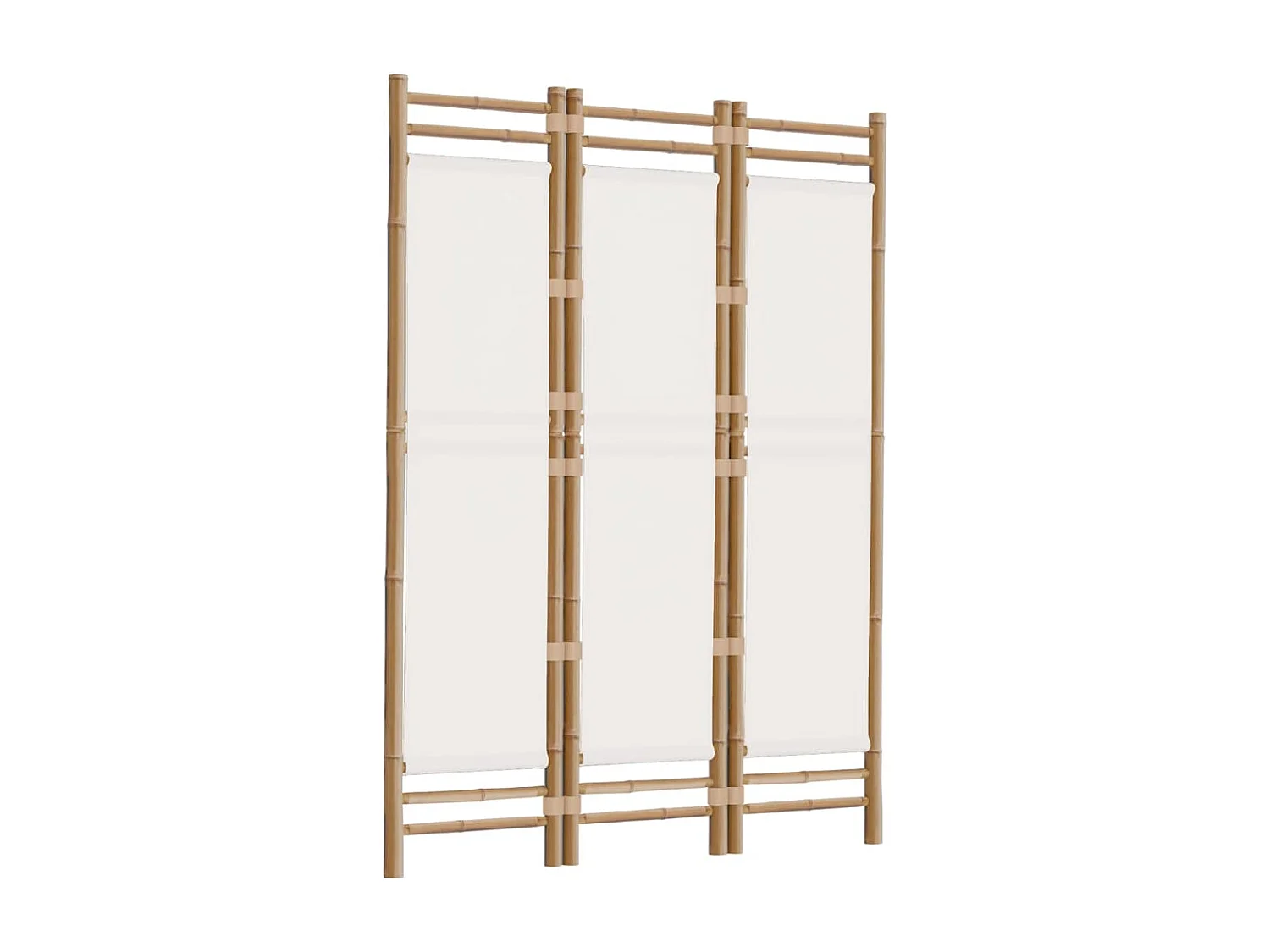 Divisória dobrável 3 painéis 120 cm Bambu e lona