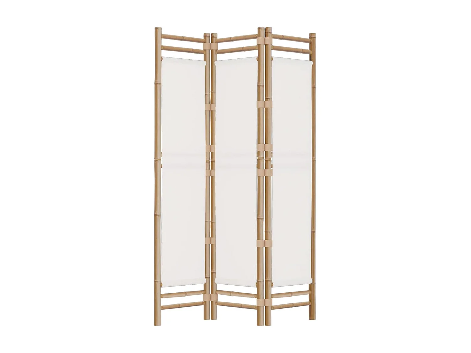 Divisória dobrável 3 painéis 120 cm Bambu e lona