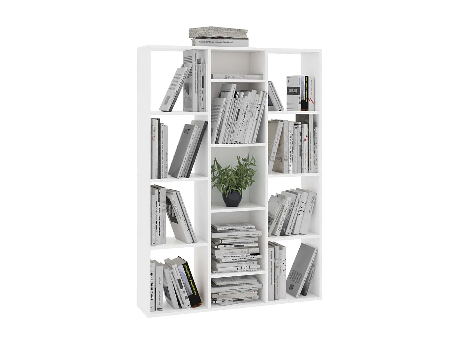 Divisorio/Libreria Bianco 100x24x140 cm
