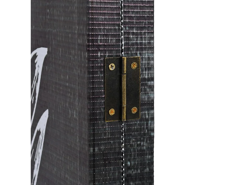 Divisória dobrável 160 x 170 cm Penas Preto e branco