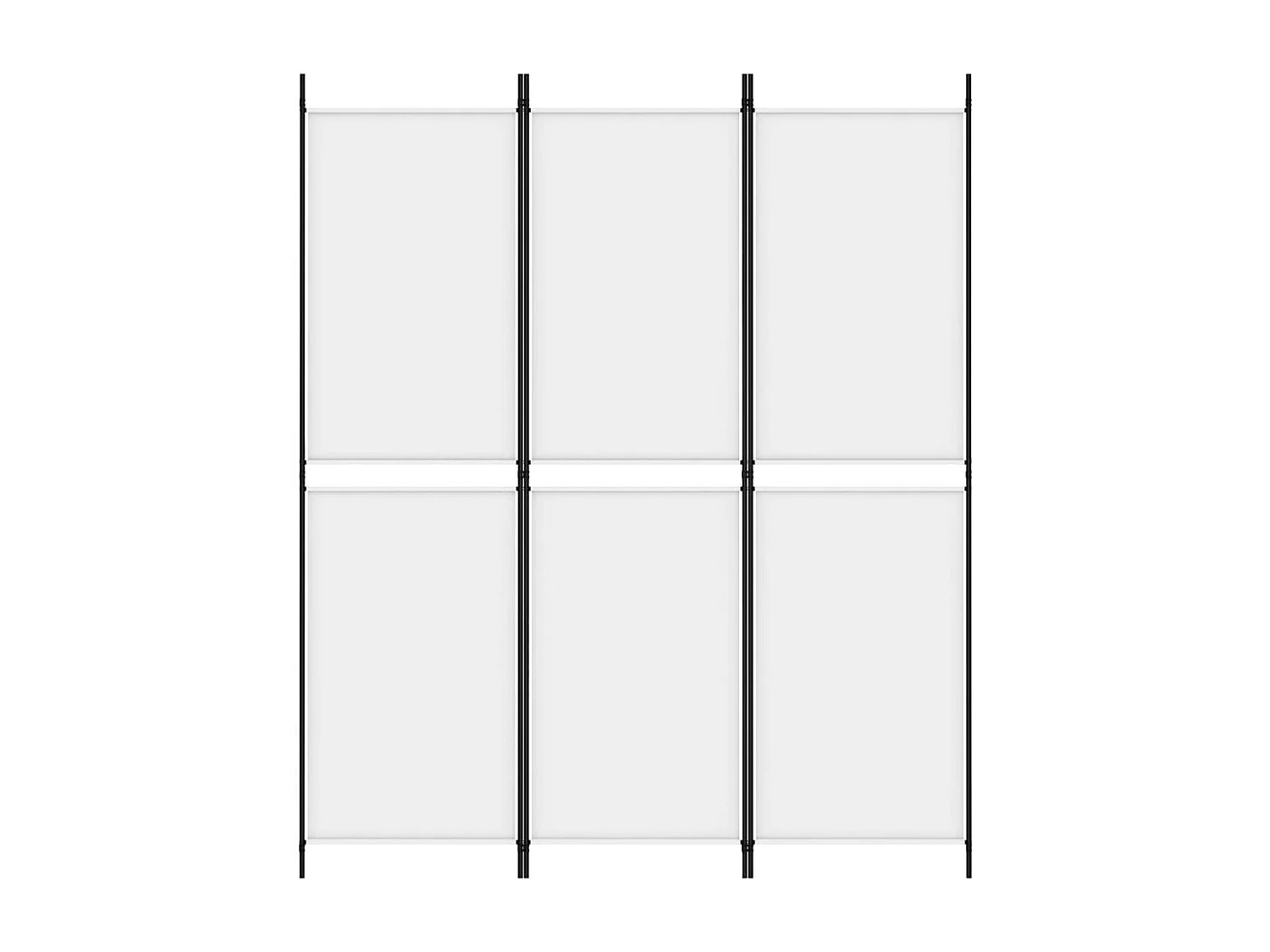 Tabique 3 paneles Blanco 150x180 cm Tela