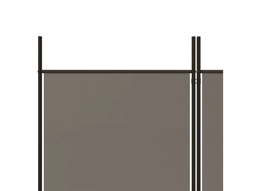 Trennwand 5 Paneele Anthrazit 250x200 cm Stoff