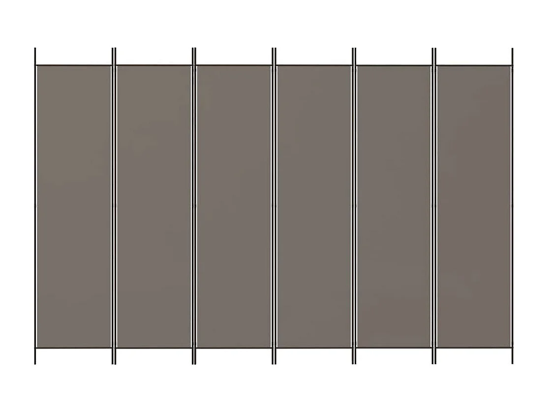 Tabique 6 paneles Antracita 300x220 cm Tejido