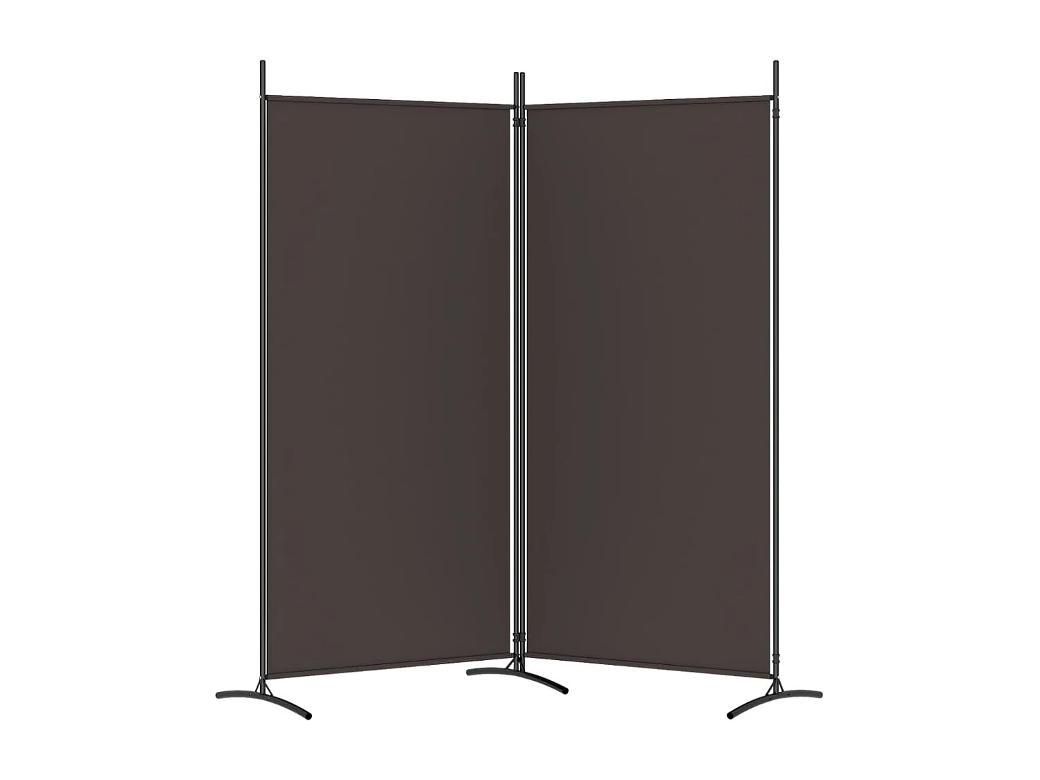 Scheidingswand 2 panelen Bruin 175x180 cm Stof