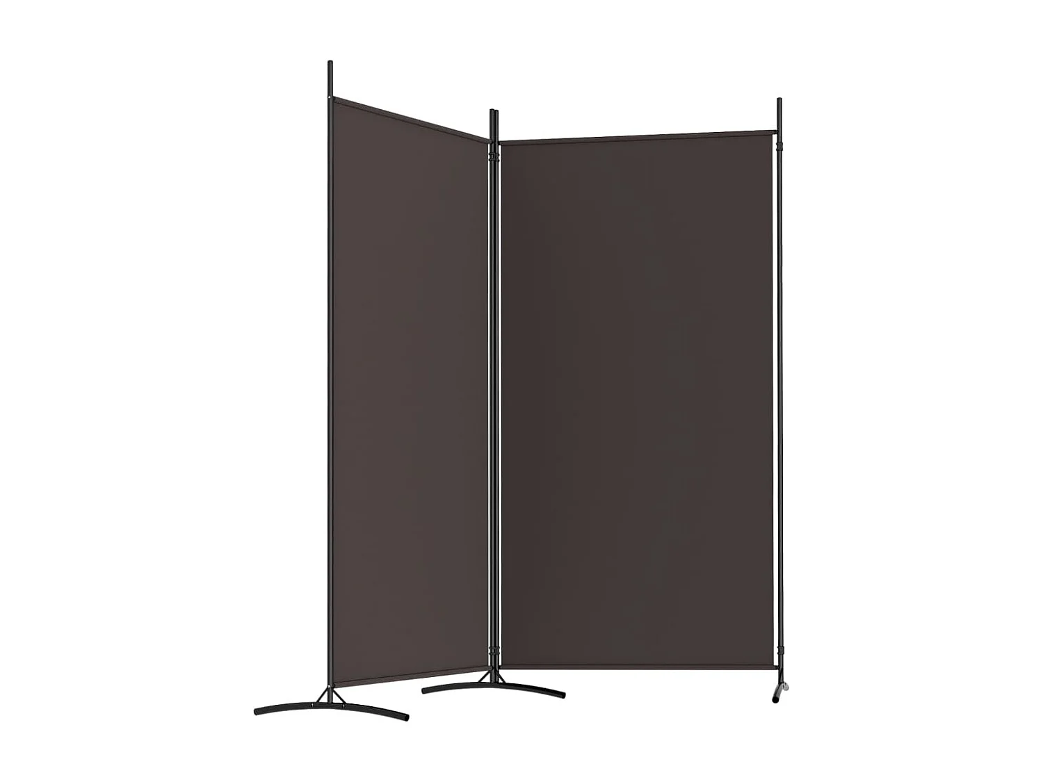 Scheidingswand 2 panelen Bruin 175x180 cm Stof