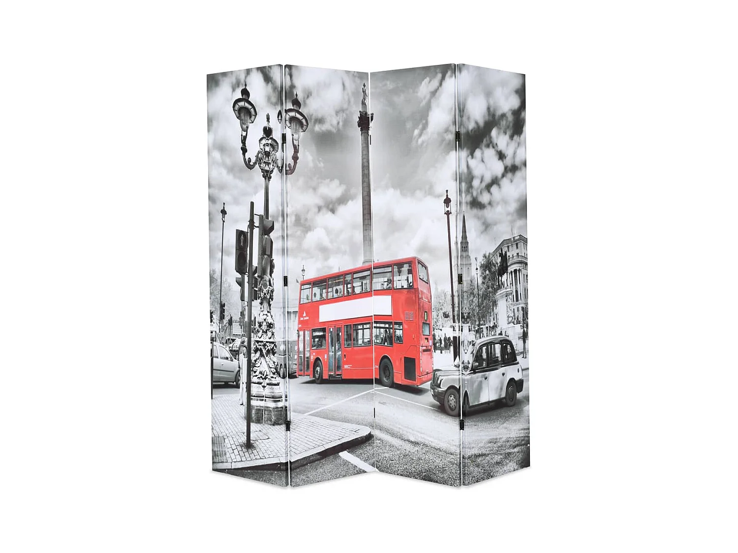 Parete divisoria 160 x 170 cm Autobus londinese Bianco e nero