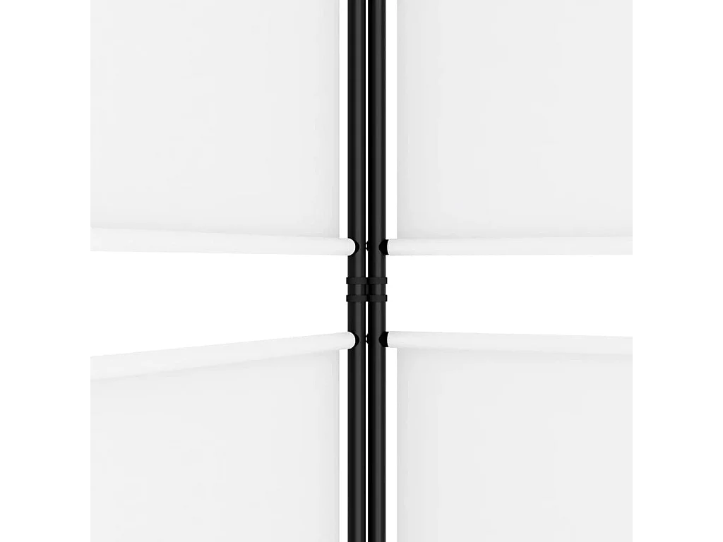 Parete divisoria 5 pannelli Tessuto Bianco 250x180 cm