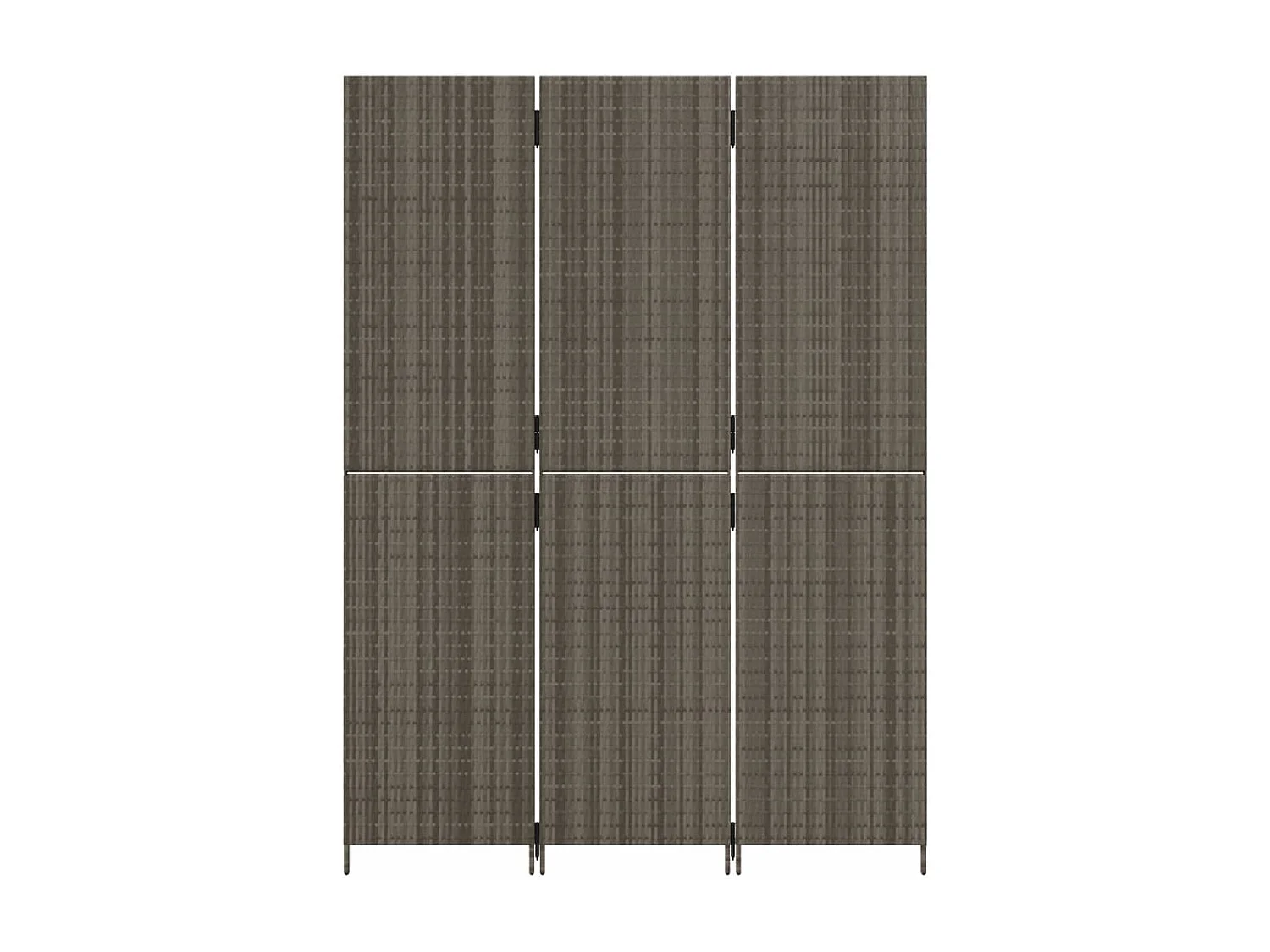 3-Panel-Trennwand aus grauem Kunstharzgewebe