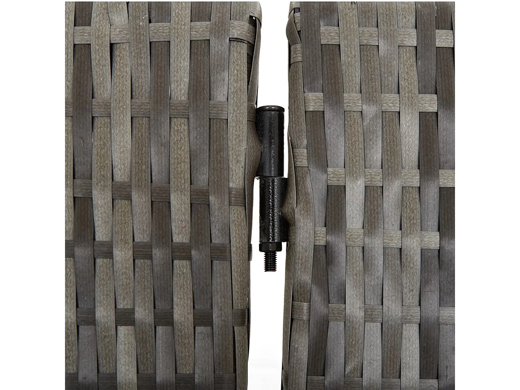 3-Panel-Trennwand aus grauem Kunstharzgewebe