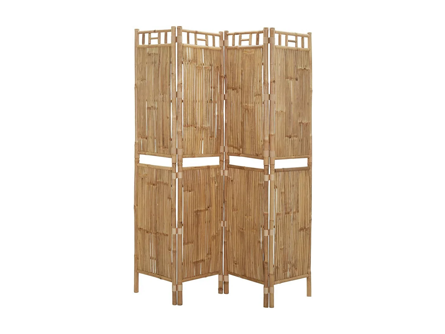 Parede divisória 4 painéis Bambu 160x180 cm