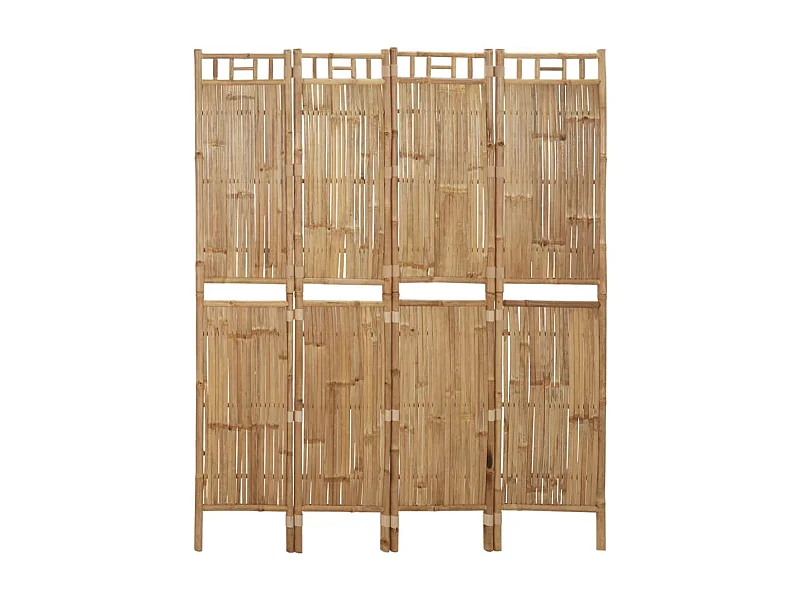 Parete divisoria 4 pannelli Bambù 160x180 cm