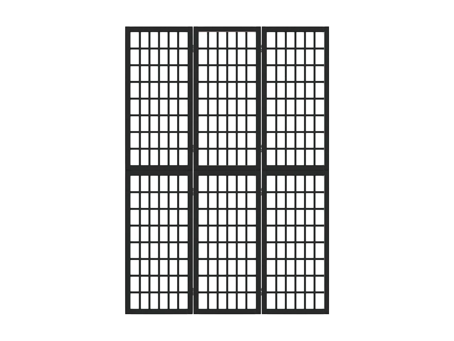 Tabique plegable 3 paneles 120x170 cm Negro
