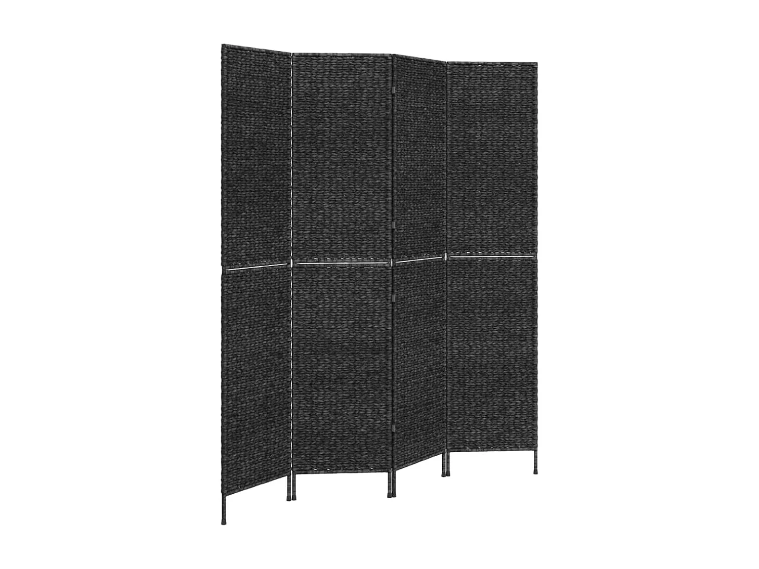 Parete divisoria 4 pannelli nero 163x180 cm giacinto d'acqua