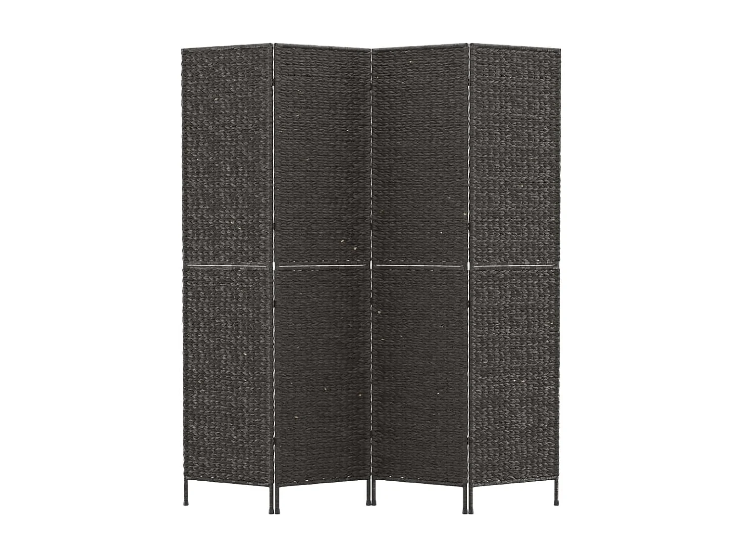 Parete divisoria 4 pannelli nero 163x180 cm giacinto d'acqua