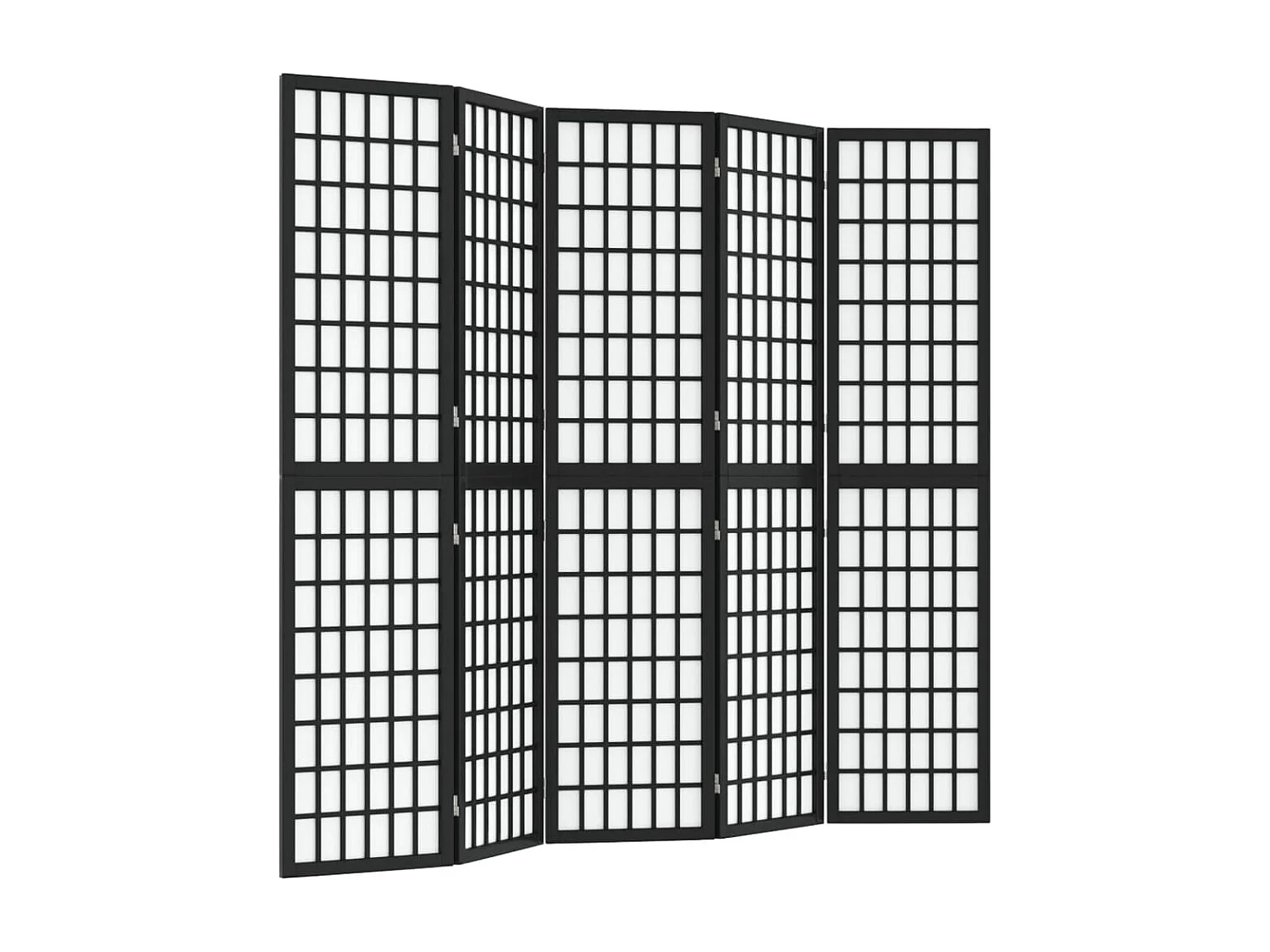 Divisória dobrável 5 painéis 200x170 cm Preto