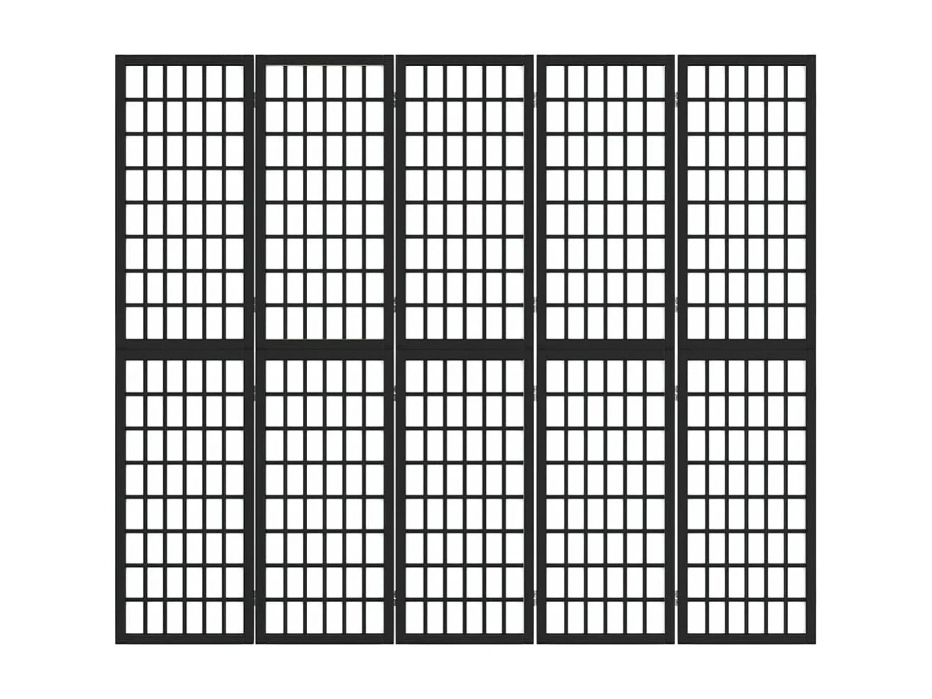 Cloison de séparation pliable 5 panneaux 200x170 cm Noir