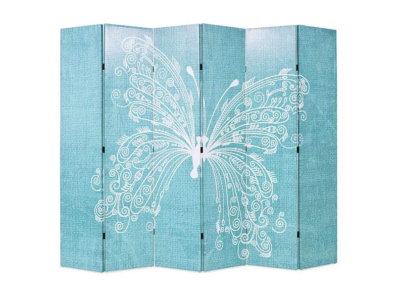 Tabique plegable 228 x 170 cm Mariposa Azul