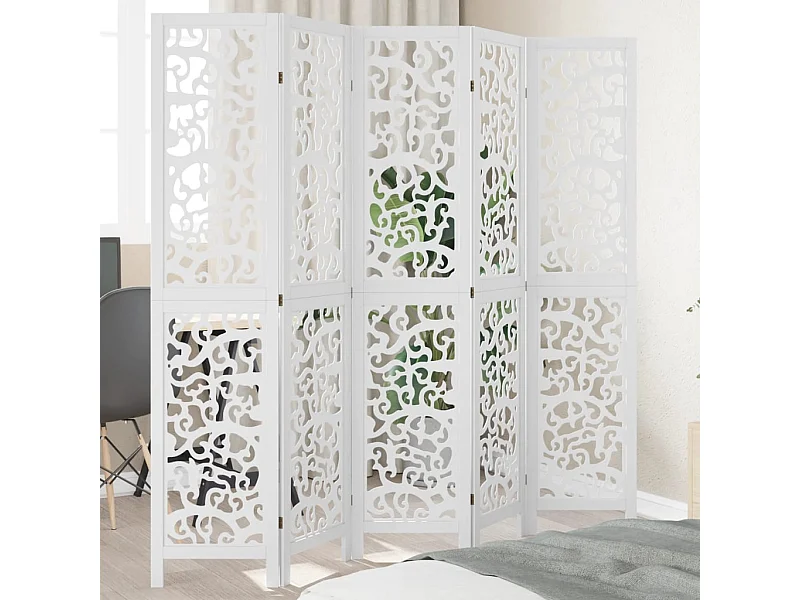 Tabique 5 paneles madera maciza de paulonia blanca