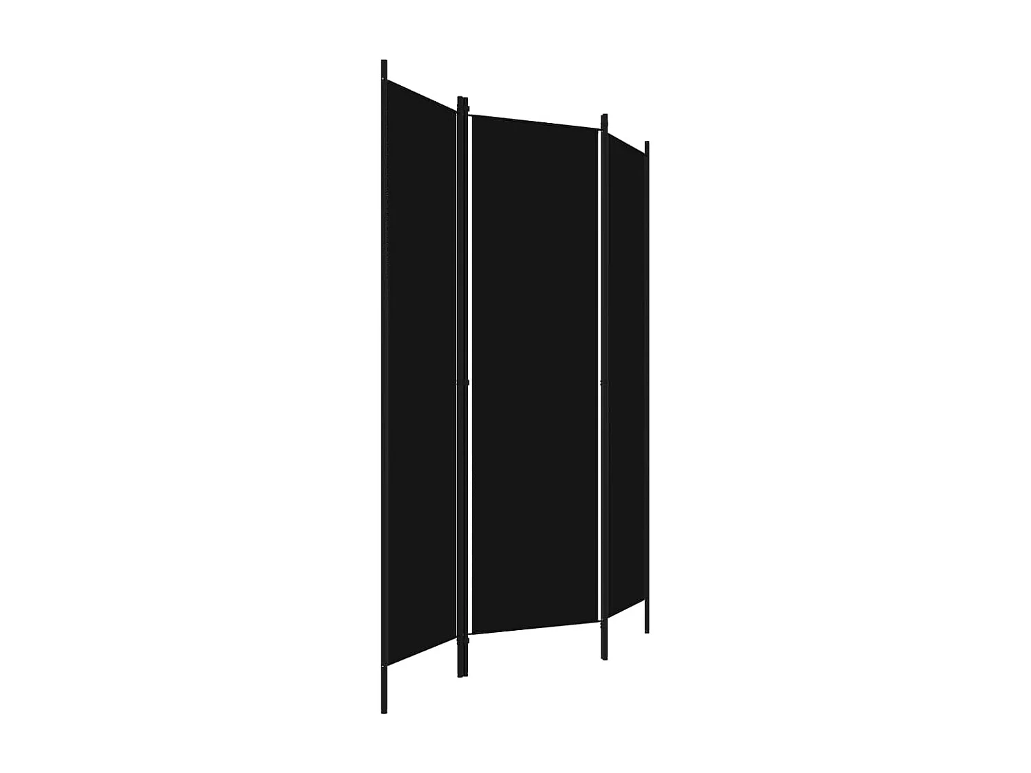 Cloison de séparation 3 panneaux Noir 150x180 cm
