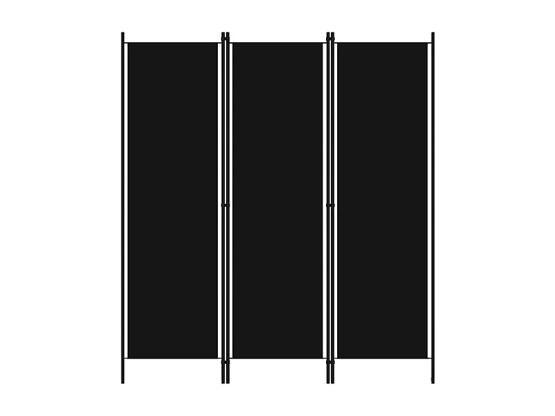 Cloison de séparation 3 panneaux Noir 150x180 cm