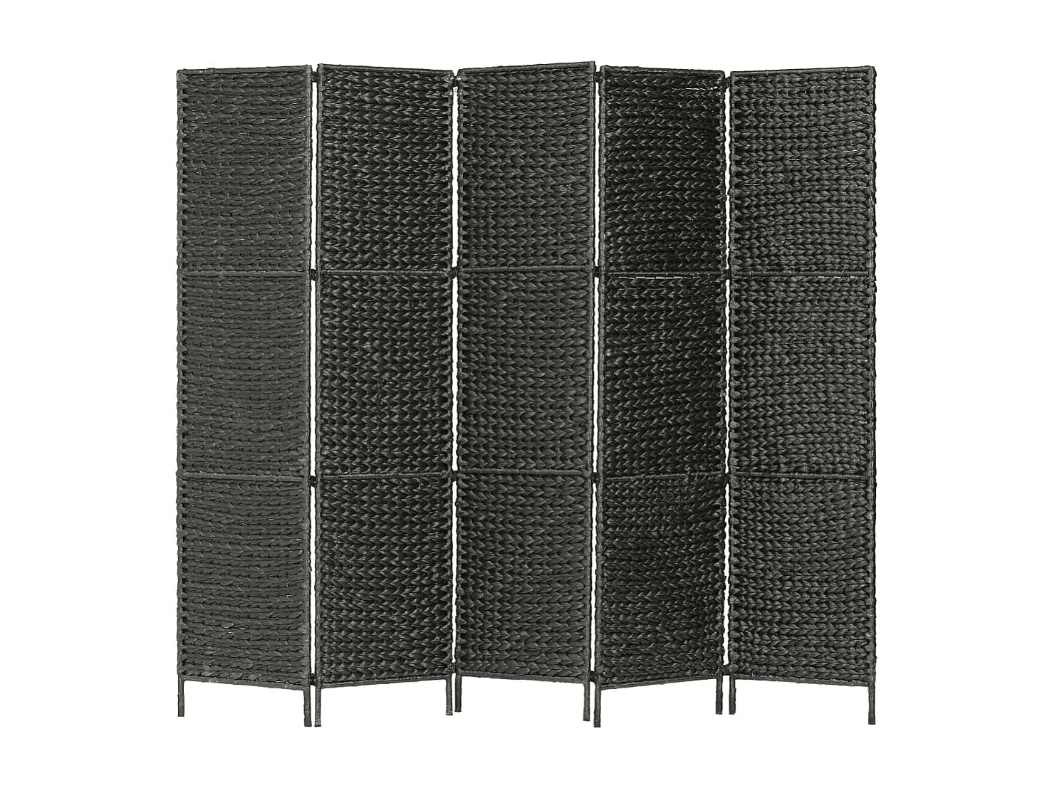 Tabique 5 paneles Negro 193x160 cm Jacinto de agua