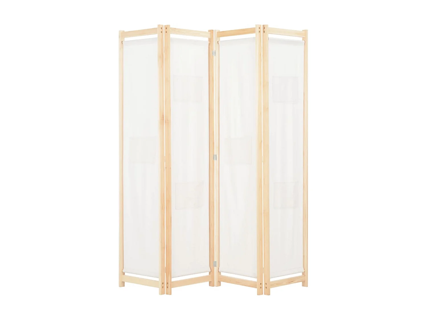 Tabique 4 paneles Crema 160x170x4 cm Tela