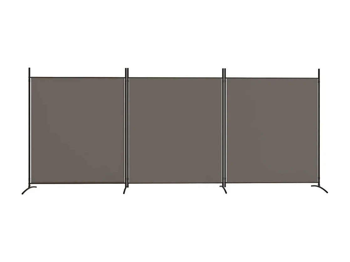 Tabique de 3 paneles Antracita 525x180 cm Tejido