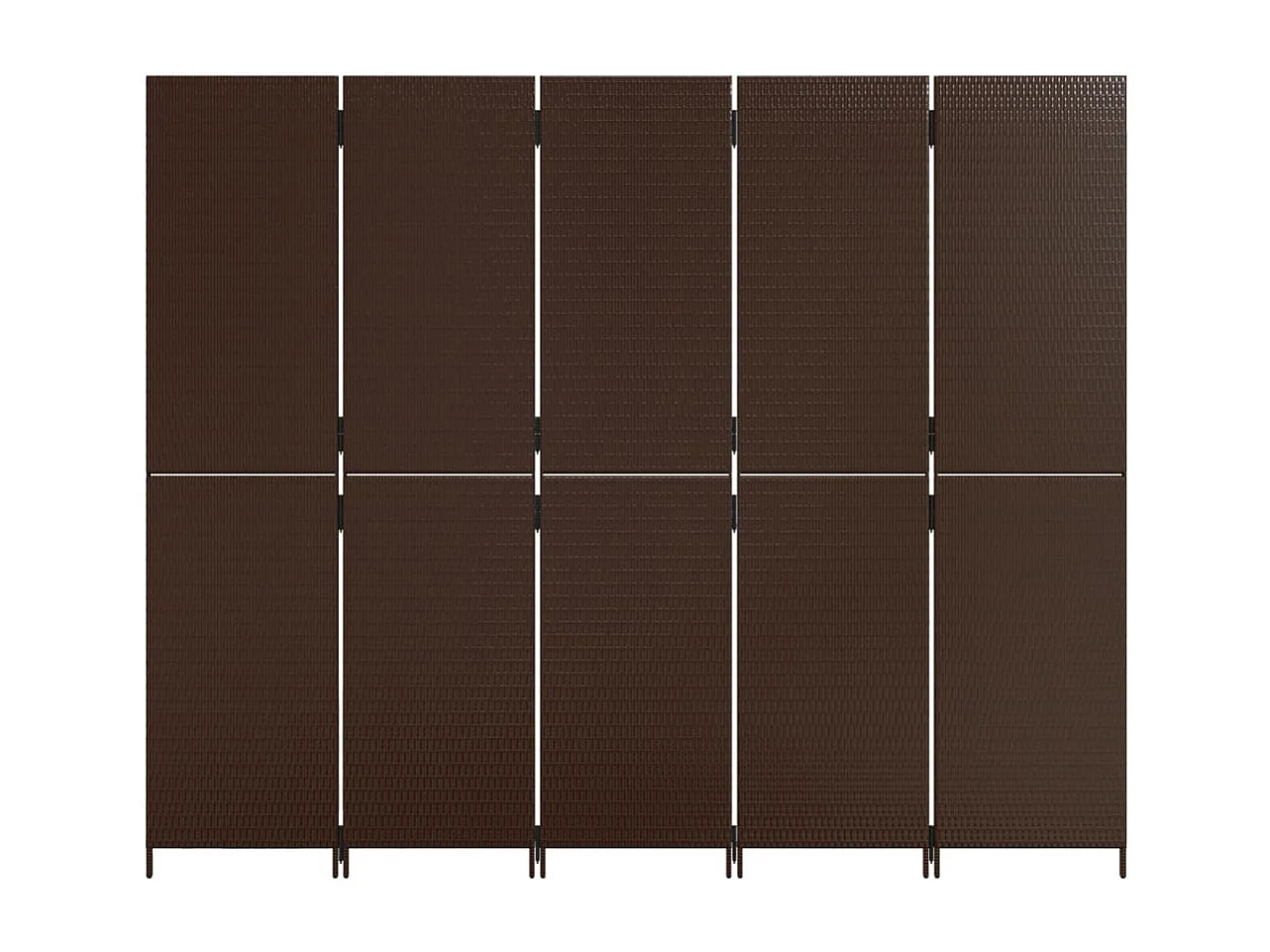 Bruin geweven harsscheidingswand met 5 panelen