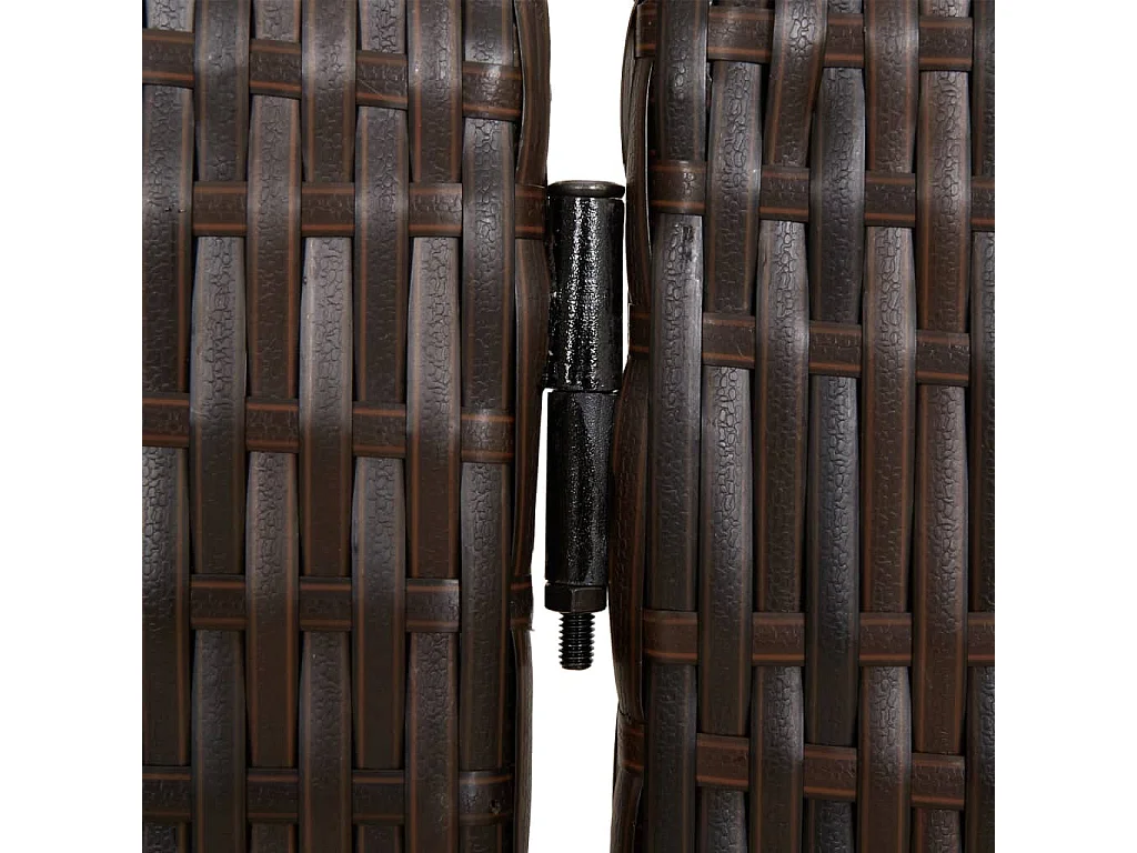 Bruin geweven harsscheidingswand met 5 panelen