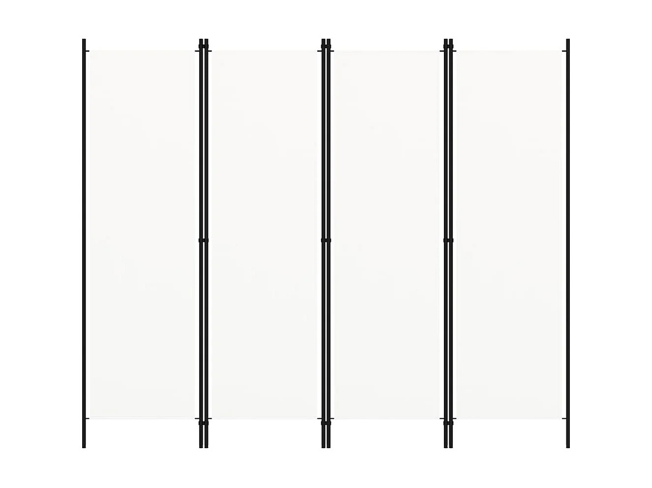 Parede divisória 4 painéis Branco 200x180 cm